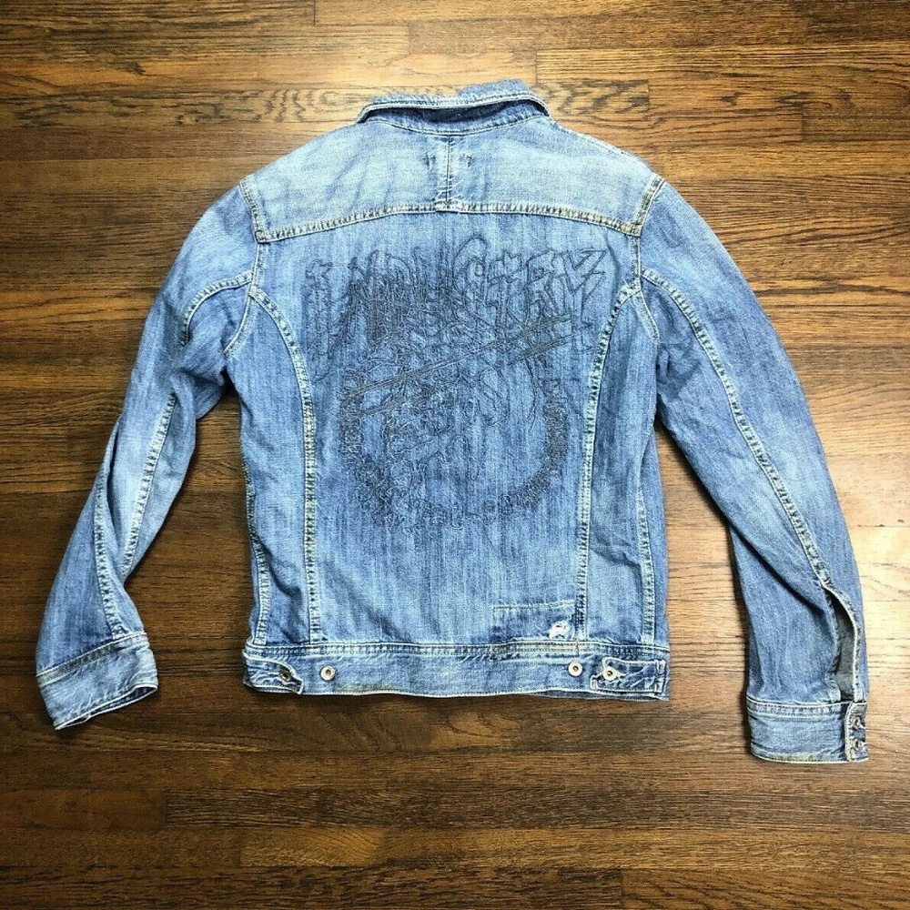 Diesel Men's Denim Blue Jean Long Sleeve Jacket Em